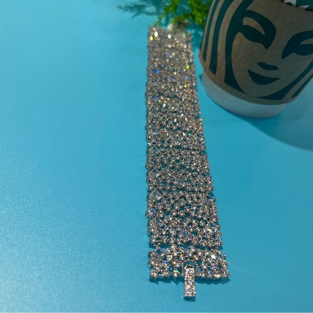 Beautiful Simulated Diamond Bracelet for: Wedding, Prom, Birthday,Homecoming…..